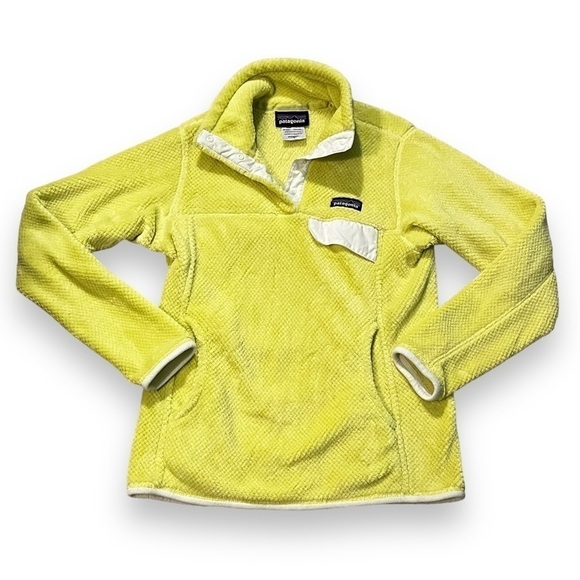 Patagonia Tops - Patagonia T Snap Retool Pullover Fleece Kangaroo Pocket  RARE Color Yellow XS